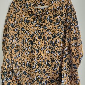 Jessica Simpson Animal Print Button-Down Shirt